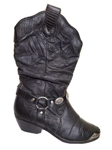 Woodbridge schwarze Leder Cowboystiefel, Gr. 7,5 M - Bild 1 von 11