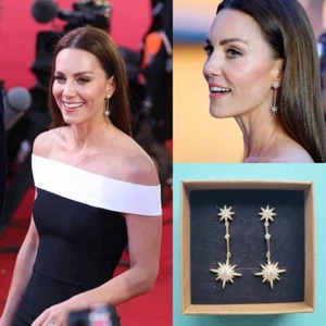 Catherine Princess of Wales Royal Replica Tsar starburst earrings - Picture 1 of 19