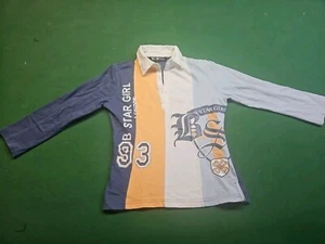B Star Girl 100% Cotton Sports Shirt Collar Blouse Top Size XS L50cm A40cm - Picture 1 of 4