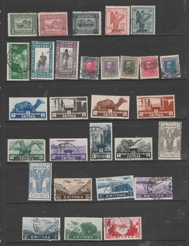 Eritrea Mint & Used Lot 1914-1934 Cover