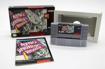 King Arthurs World SNES Complete Super Nintendo Manual Box Game & Protector - Image 1 of 4