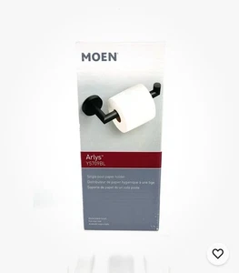 Moen Y5709 Arlys Wall Mounted Euro Toilet Paper Holder - Matte Black - Picture 1 of 6