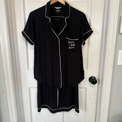 Kate Spade New York пижамы 2 изделия комплект модальные укороченные брюки короткий рукав Sz Lg - Изображение 1 из 4