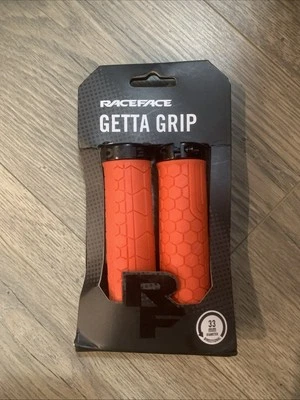 Race Face Getta Grip Lock-On Grips, (33mm) Black/red New In Box As Pictures - Image 1 of 4