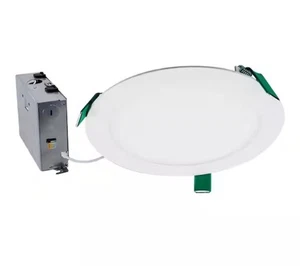 Halo HLB 8 in. LED Recessed Light Kit Canless Dimmable Indoor Outdoor CCT - Picture 1 of 10