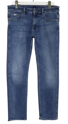 HUGO BOSS Delaware3 Stretch Jeans Men's W33/L30 Fade Effect Whiskers Slim Fit - Image 1 of 4