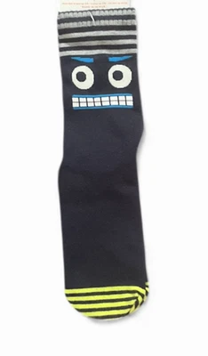 Gymboree Star Brights 男孩尺寸 13-2 怪物脸针织袜全新带标签 — 第 1/2 张图片