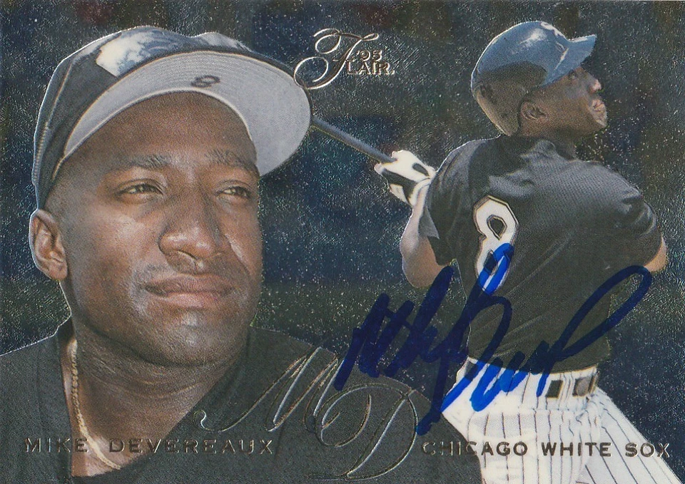 MIKE DEVEREAUX CHICAGO WHITE SOX SIGNED 1995 FLAIR CARD #242 - Image 1 of 1