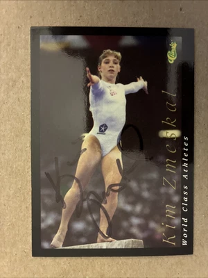 Tarjeta clásica de los Juegos Olímpicos de Estados Unidos 1992 - Kim Zmeskal - garantizada firmada/autógrafo Foto 1 de 2