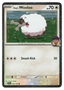 2025 Journey Together Cosmos Holo Hop's Wooloo Common #135 - Picture 1 of 2