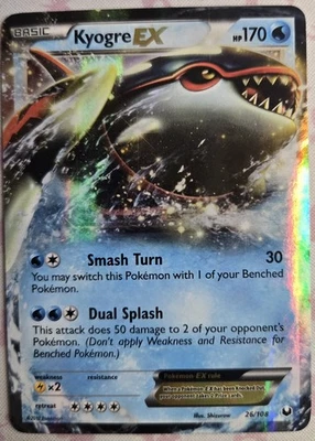 Pokémon TCG Kyogre EX 26/108 Dark Explorers Ultra Rare Holo LP - Image 1 of 2