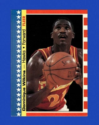 Juego de pegatinas Fleer 1987-88-break # 7 Dominique Wilkins sin precio base como nuevo *GMCARDS* Foto 1 de 2
