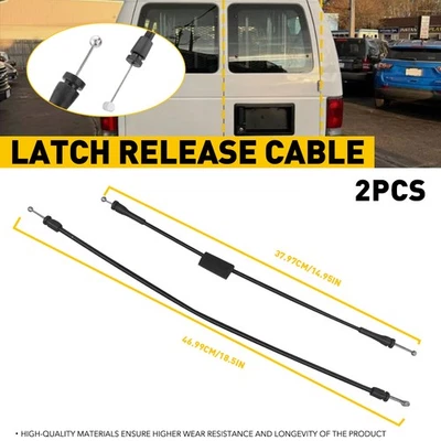 Cables de liberación de pestillo de puerta de carga trasera izquierda para Ford E150 E250 E350 E450 1992-2009 Foto 1 de 4