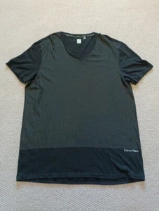 Calvin Klein Men's T-Shirt Size XL Black Short Sleeve V-neck Cotton - Picture 1 of 11