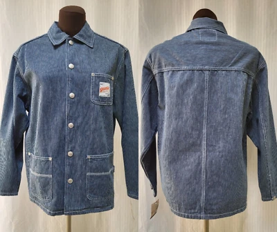 Nueva chaqueta retro a rayas GUESS Jeans Indigo Railroad con etiquetas - niños talla M (12/14) Foto 1 de 4