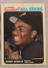 1989 Fleer Baseball All-Stars Bobby Bonilla Pirates Baseball Card