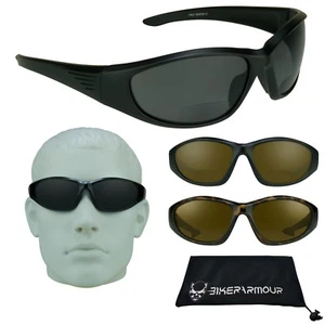 Gafas de sol bifocales polarizadas lector humo marrón deportes ciclismo seguridad para hombre - Imagen 1 de 24