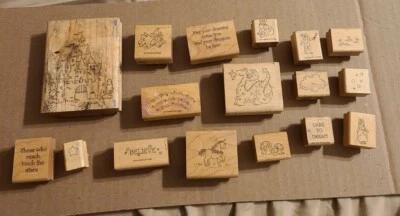 STAMPIN' UP DE MADERA VINTAGE! Juego de sellos de goma tema castillo Foto 1 de 4
