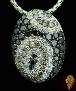 NEW / EFFY "Confetti" Multi Color Diamond Animal Print Necklace / 14K - Picture 1 of 5