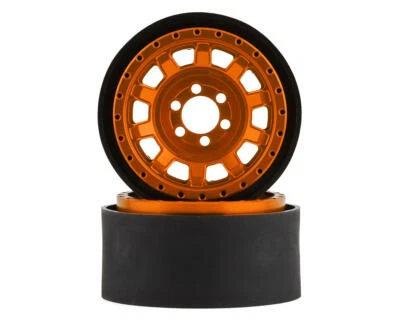 Vanquish Products KMC KM236 Tank 2.2" Beadlock Crawler Wheels (Orange) (2) - Image 1 of 4