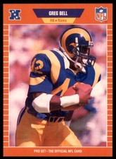 1989 Pro Set Greg Bell Football Cards #195