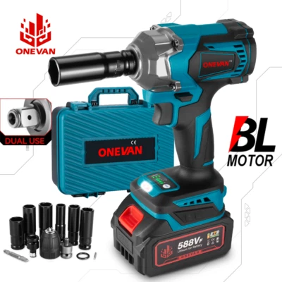 ONEVAN Akku Schlagschrauber 1200Nm Bürstenloser Kfz Akkuschrauber Für Makita 18V