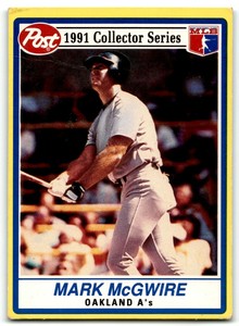 1991 POST CEREAL MARK MCGWIRE OAKLAND ATHLETICS #2