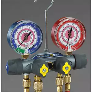 YELLOW JACKET 49983 Manifold Gauge Set, 3 1/8 in Gauge 29AU16 - Picture 1 of 2