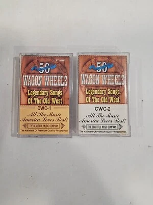50 Classics Wagon Wheels Legendary Songs of the Old West Cassette Tapes Set of 2 - Image 1 of 4