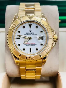 Rolex Yacht-Master 16628 18k Yellow Gold Oyster Bracelet gold Bezel Watch - Picture 1 of 13