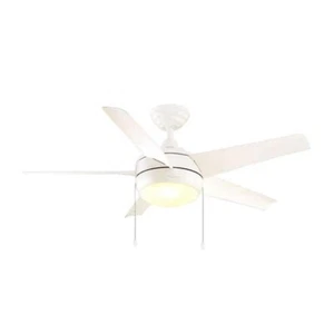 Home Decorators Collection Windward 44" LED Matte White Ceiling Fan w/ Light Kit - Picture 1 of 9