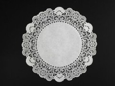 MERLETTI PIZZI TONDI IN CARTA KRAFT BIANCHI CM.14 CF.250 PEZZI SOTTOTORTA