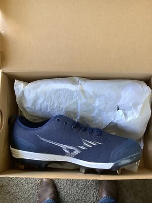 Botín de béisbol Mizuno Dominant 4 bajo de metal para hombre talla 8 azul nuevo en caja Foto 1 de 4