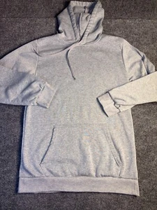 Sudadera con Capucha Real Essentials Hombre S Gris Jaspeado Forrada de Vellón Bolsillos Canguro Pullover - Imagen 1 de 6