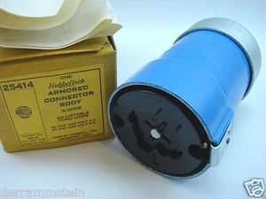 Hubbell 25414 Hubbellock Armored Connector 5-Wire 250V/600V 20A/30A 25414B t5/t7 - Picture 1 of 6