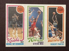 NEAR MINT SHARP CORNERS Robert Parish/Mix/Richardson 1980 Topps #92/185/165 Card