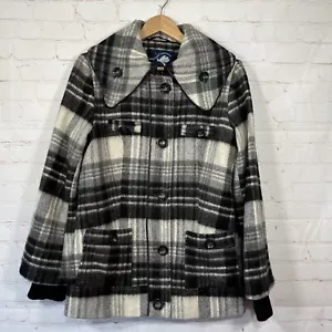 Green With Envy Mantel Damen groß schwarz Wollmischung Jacke gefüttert Taschen Knöpfe - Bild 1 von 12