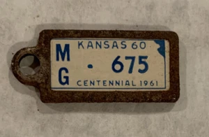 1960 Kansas License Plate Tag - DAV Disabled American Vetern - Picture 1 of 2