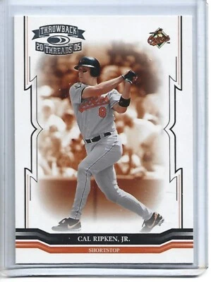 Cal Ripken-Baltimore Orioles-2005 Donruss Throwback Threads #281 - Image 1 of 2