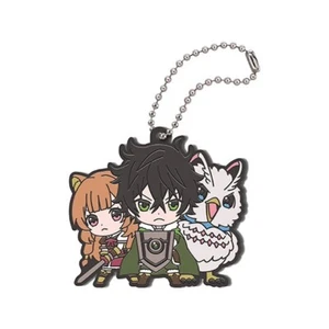 Naofumi & Raphtalia & Filo Rubber Keychain Charm The Rising of the Shield Hero - Picture 1 of 5