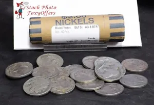 Buffalo Nickel Mixed Years Roll - Average (AG-Btr) (40 Coins) - Picture 1 of 3