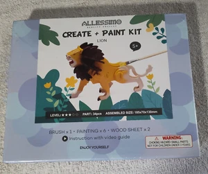 Allessimo - Create + Paint Lion 3D Puzzles for Kids - Arts and Crafts Advanced - Picture 1 of 2