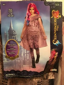 Girls Disney Descendants 3 Audrey Costume Size L(10-12) Bodysuit Detachable Cape - Picture 1 of 12