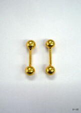 ethnic Handmade 18kt gold upper ear earrings barbells piercing jewellry india