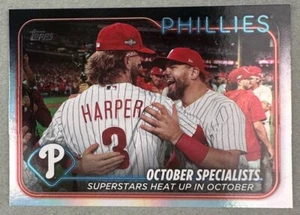 2024 Topps Series 1 October Specialists Harper Schwarber Rainbow Foil #275 - Picture 1 of 2