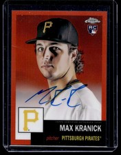 2022 Topps Chrome Platinum Orange Refractor Max Kranick RC Auto 9/25 Pittsburgh