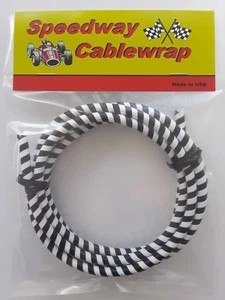 Black & White Speedway Cable Wrap Throttle Clutch Motorcycle Harley Davidson  - Picture 1 of 2