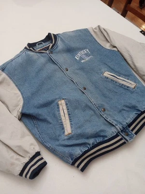Vintage Kentucky Wildcats Denim Jacket Crable Sportswear Men's Large 90s - Image 1 of 4