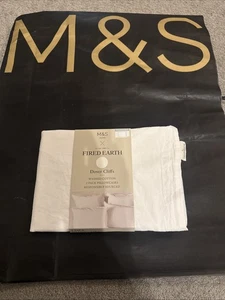 M&S X Fired Earth Washed Cotton 2 Pack Pillowcases Dover  Cliffs 100% Cotton - Picture 1 of 5