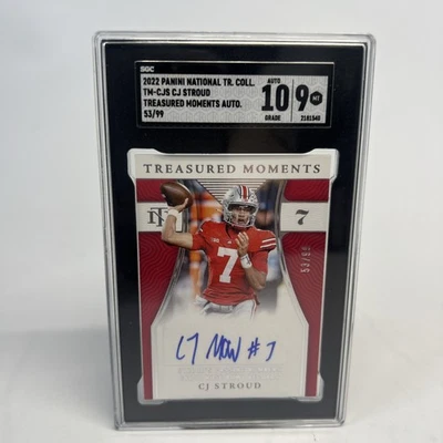 2022 National Treasures CJ Stroud Treasured Moments Sig /99 Auto TM-CJS SGC 9 - Image 1 of 2